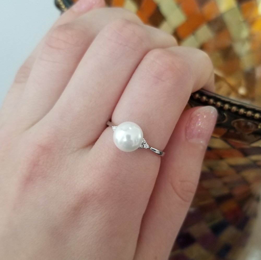 💕Natural White Freshwater Pearl Ring💕 - Picture 3 of 7